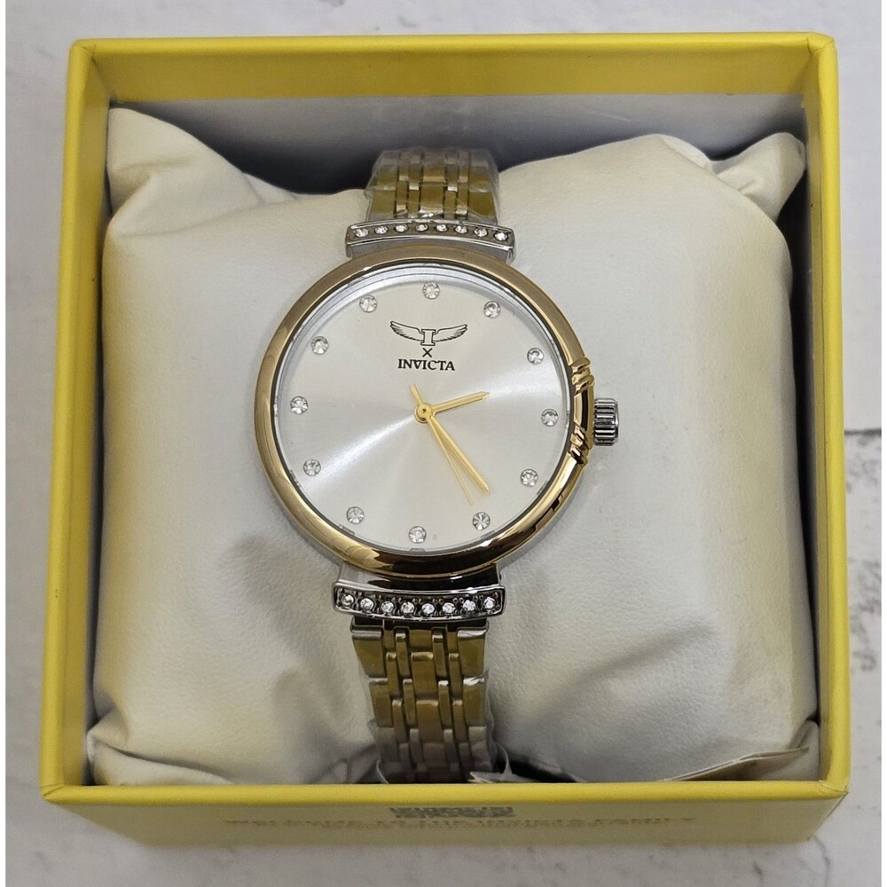 Invicta Angel Women's Watch Gemmed 34mm Silver Gold 69954 Brand New - Picture 4 of 8